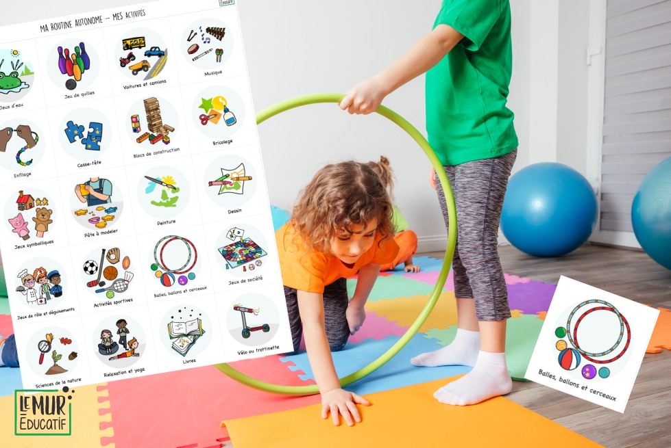 Routines imagées pour la garderie MA ROUTINE AUTONOME - 60 illustrations individuelles autocollantes ou aimantés – Image 3