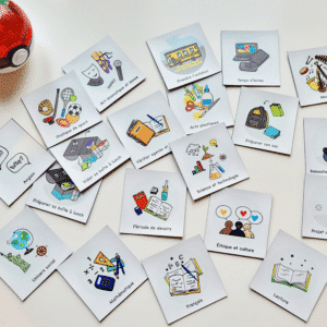 Ma Routine Autonome extra SCOLAIRE - 20 illustrations individuelles autocollantes ou aimantés au choix