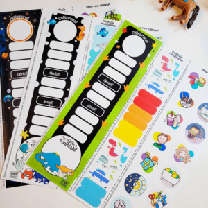 Tableau de motivation Mes Défis & Confettis 100% AUTOCOLLANTS repositionnables réutilisables