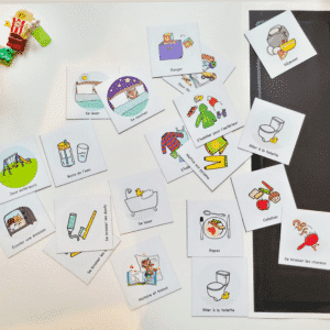 Ma Routine Autonome QUOTIDIENNE DE BASE aimantée + un tableau Mur-Aimant pratique