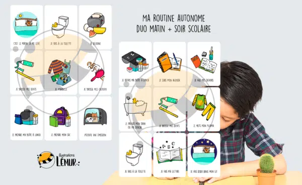 Ma Routine Autonome AUTOCOLLANTS MURAUX REPOSITIONNABLES format plus grand – Image 2