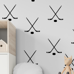 Bâtons de hockey autocollant muraux