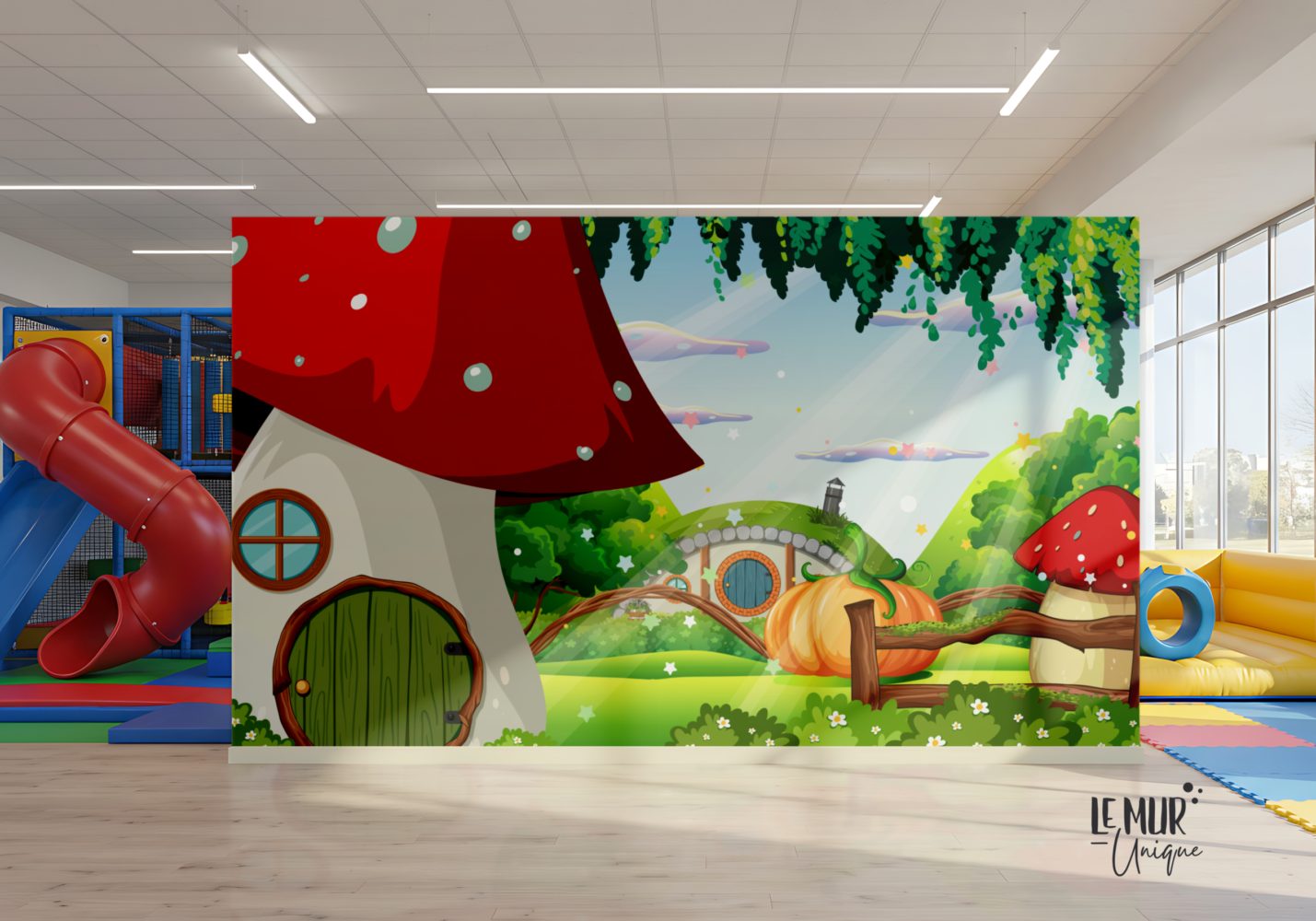 Village de champignons ludiques