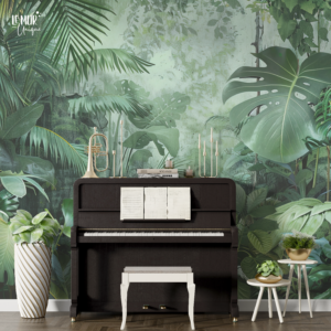 Forêt tropicale de Fougères et Monsteras