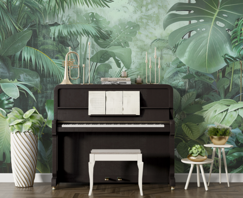 Forêt tropicale de Fougères et Monsteras